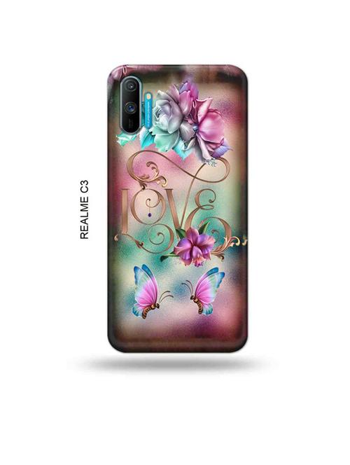 tweakymod designer printed hard case | floral love back cover compatible with realme c3 - 18977114 - Very Small Image - 1