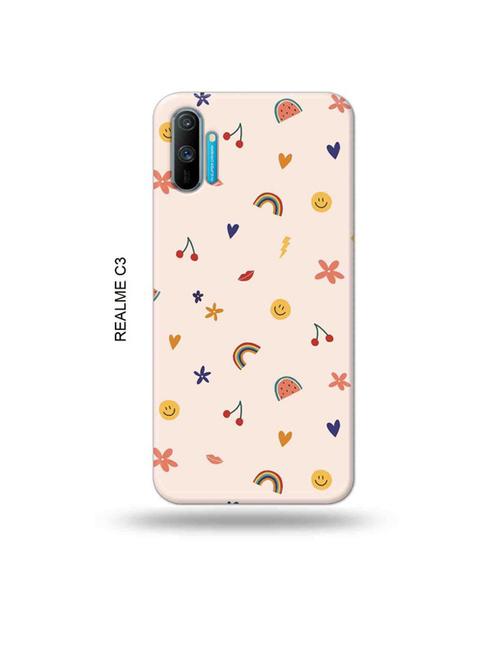 rainbow fruit back cover compatible with realme c3 - 18977180 - Very Small Image - 1
