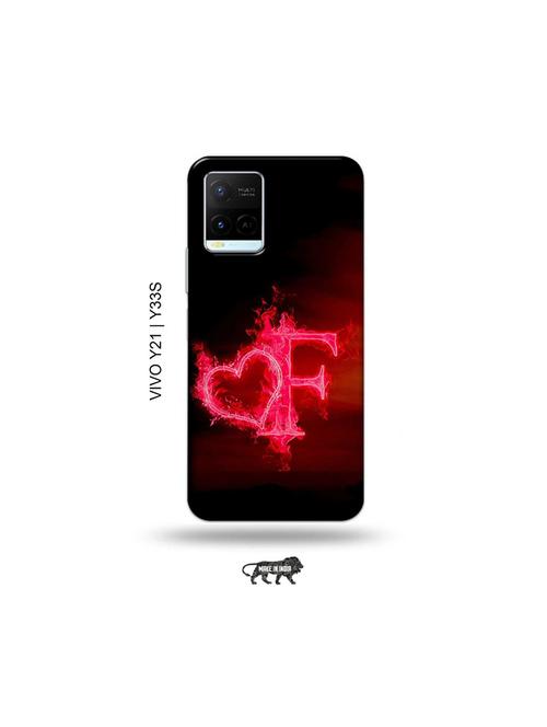 fire heart letter f back cover compatible with vivo y21, vivo y33s - 18977251 - Very Small Image - 1