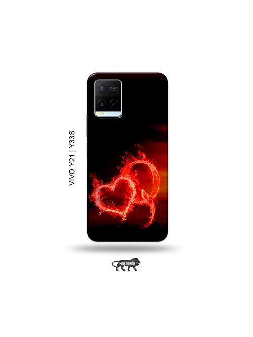 fire heart letter q back cover compatible with vivo y21, vivo y33s - 18977262 - Very Small Image - 1