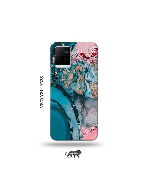 colour marble back cover compatible with vivo y21, vivo y33s - 18977339 - Very Small Image - 1