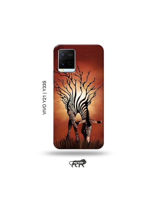 zebra back cover compatible with vivo y21, vivo y33s - 18977352 - Very Small Image - 1