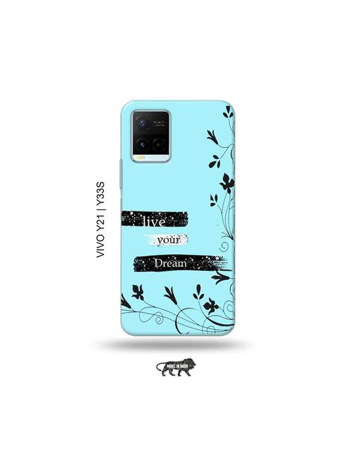 live your dream back cover compatible with vivo y21, vivo y33s - 18977385 - Very Small Image - 1