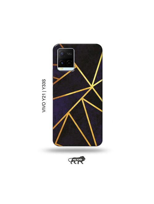 vertical gold strips back cover compatible with vivo y21, vivo y33s - 18977534 - Very Small Image - 1