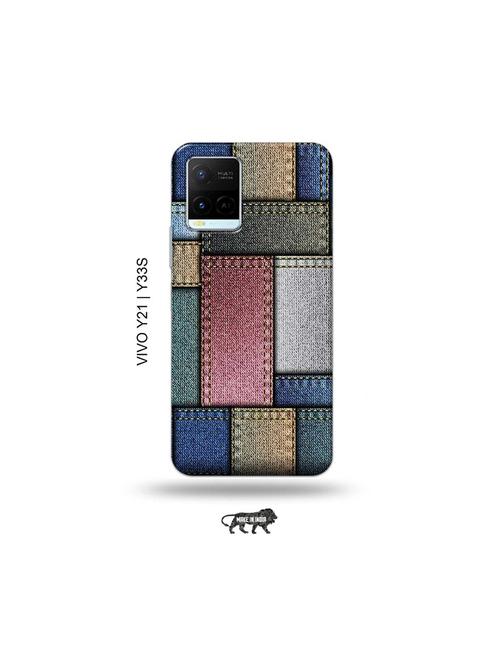 denim back cover compatible with vivo y21, vivo y33s - 18977540 - Very Small Image - 1