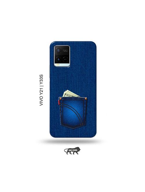 jeans back cover compatible with vivo y21, vivo y33s - 18977543 - Very Small Image - 1