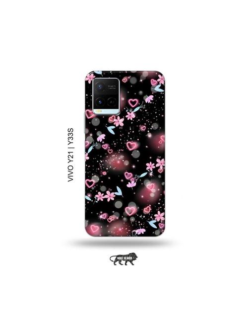 flower and hearts back cover compatible with vivo y21, vivo y33s - 18977568 - Very Small Image - 1