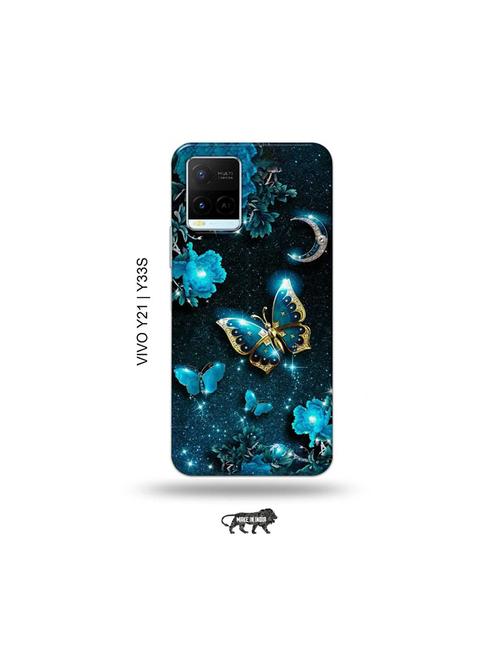 flowers back cover compatible with vivo y21, vivo y33s - 18977606 - Very Small Image - 1