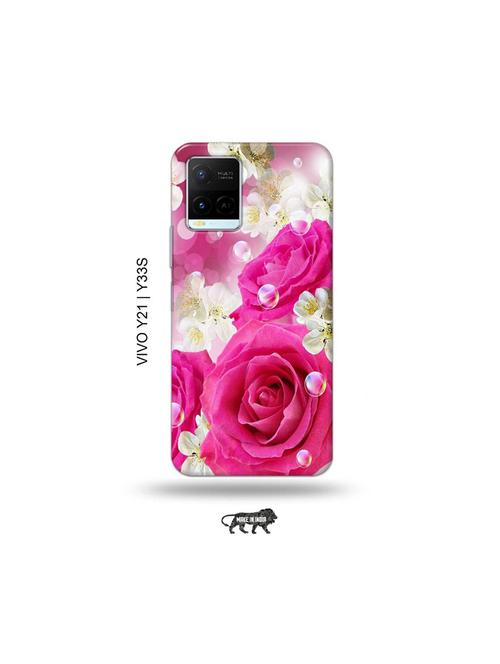 flowers back cover compatible with vivo y21, vivo y33s - 18977609 - Very Small Image - 1