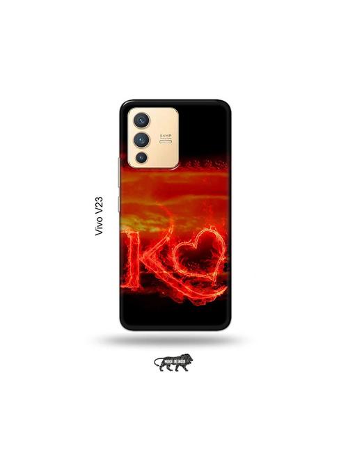 fire heart letter k back cover compatible with vivo v23 5g - 18977706 - Very Small Image - 1