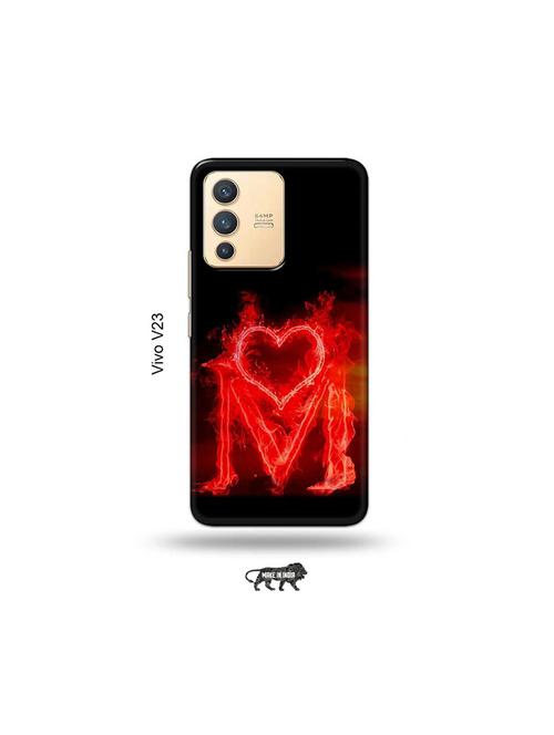 fire heart letter m back cover compatible with vivo v23 5g - 18977708 - Very Small Image - 1