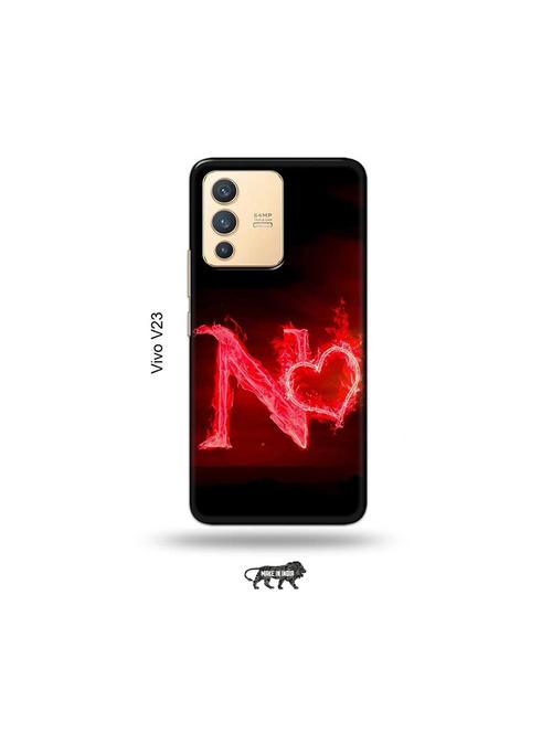 fire heart letter n back cover compatible with vivo v23 5g - 18977709 - Very Small Image - 1