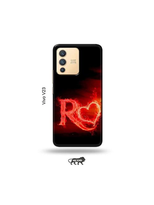 fire heart letter r back cover compatible with vivo v23 5g - 18977713 - Very Small Image - 1