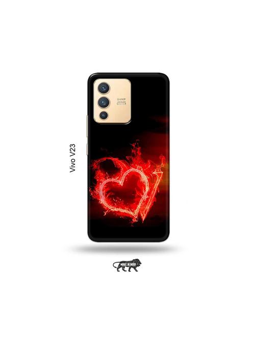 fire heart letter v back cover compatible with vivo v23 5g - 18977717 - Very Small Image - 1