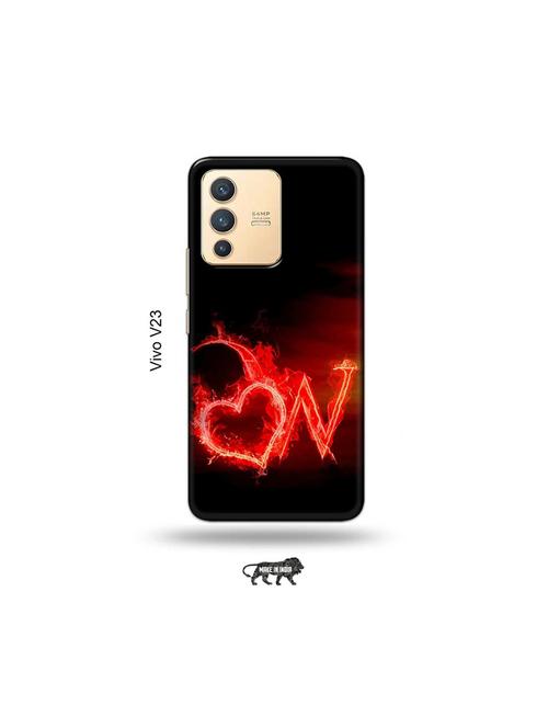 fire heart letter w back cover compatible with vivo v23 5g - 18977718 - Very Small Image - 1