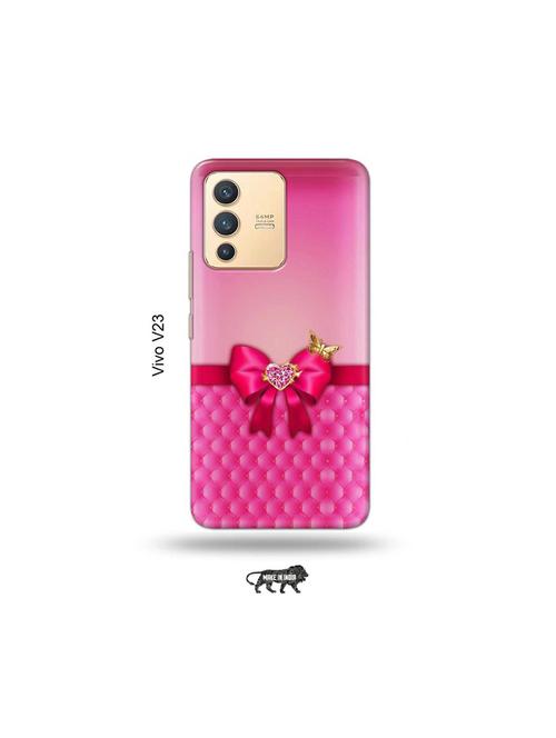 pink bow back cover compatible with vivo v23 5g - 18978012 - Very Small Image - 1
