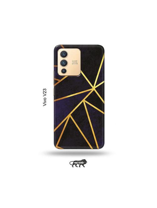 vertical gold strips back cover compatible with vivo v23 5g - 18978013 - Very Small Image - 1