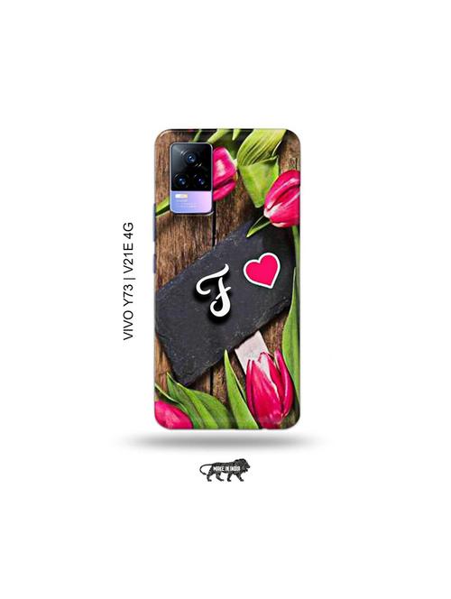 flower letter f back cover compatible with vivo y73 2021, vivo v21e 4g - 18978152 - Very Small Image - 1