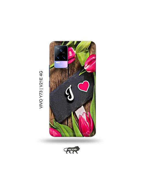 flower letter i back cover compatible with vivo y73 2021, vivo v21e 4g - 18978155 - Very Small Image - 1