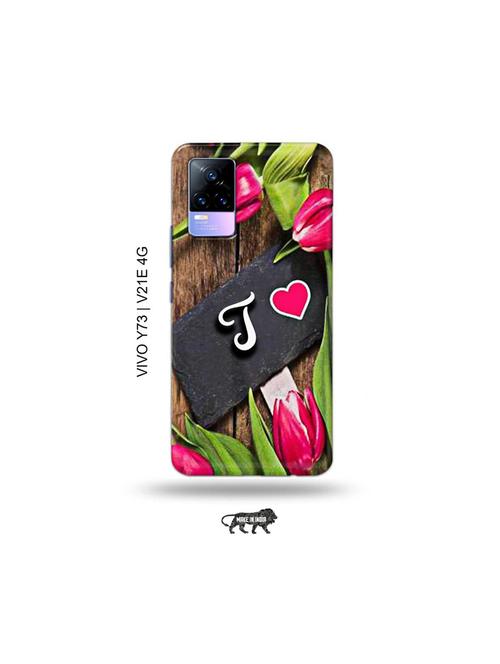 flower letter t back cover compatible with vivo y73 2021, vivo v21e 4g - 18978166 - Very Small Image - 1