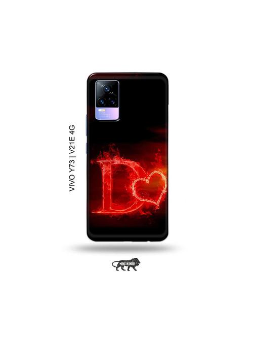 fire heart letter d back cover compatible with vivo y73 2021, vivo v21e 4g - 18978178 - Very Small Image - 1