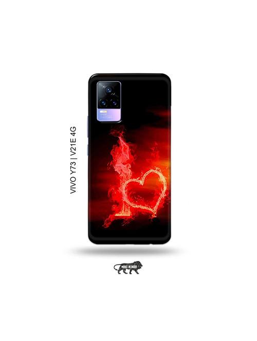 fire heart letter i back cover compatible with vivo y73 2021, vivo v21e 4g - 18978183 - Very Small Image - 1
