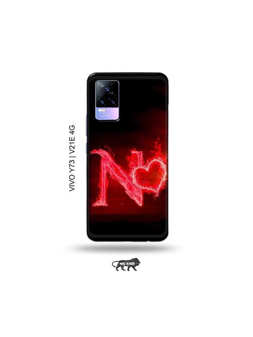 fire heart letter n back cover compatible with vivo y73 2021, vivo v21e 4g - 18978188 - Very Small Image - 1