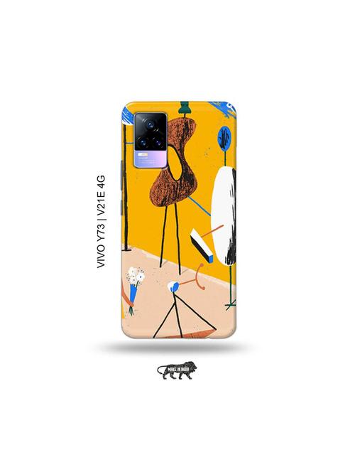 tribal art back cover compatible with vivo y73 2021, vivo v21e 4g - 18978261 - Very Small Image - 1