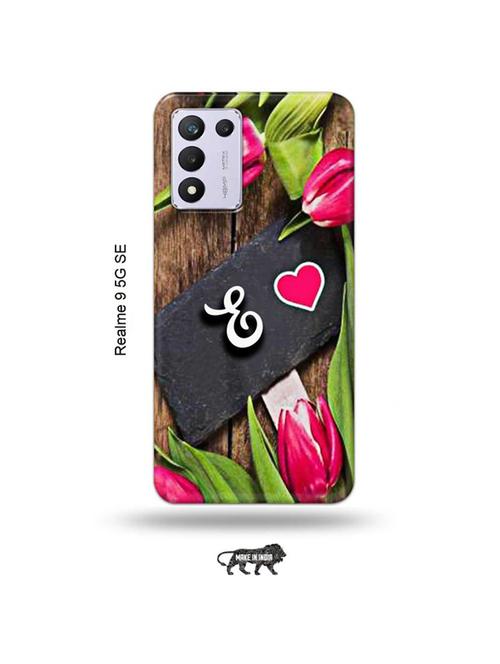 tweakymod designer printed hard case | flower letter e back cover compatible with realme 9 5g speed edition - 18980796 - Very Small Image - 1
