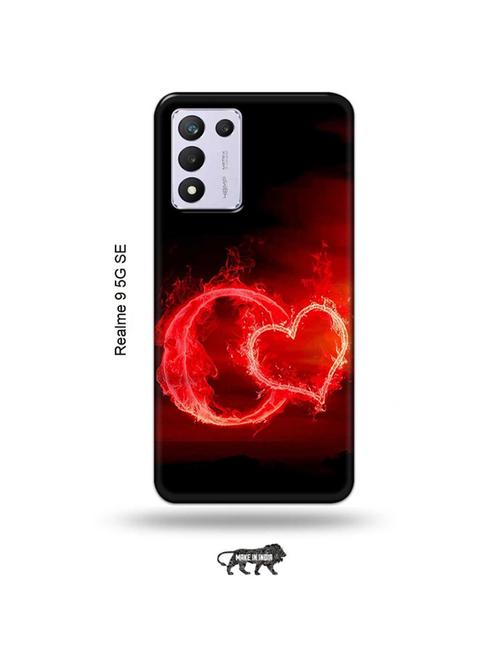 tweakymod designer printed hard case | fire heart letter o back cover compatible with realme 9 5g speed edition - 18980810 - Very Small Image - 1