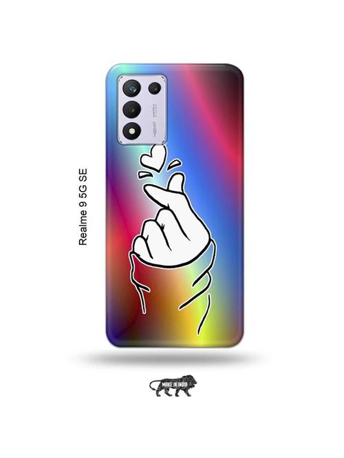 tweakymod designer printed hard case | korean heart gesture multicolour back cover compatible with realme 9 5g speed edition - 18980933 - Very Small Image - 1