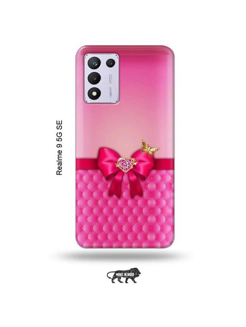tweakymod designer printed hard case | pink bow back cover compatible with realme 9 5g speed edition - 18981040 - Very Small Image - 1