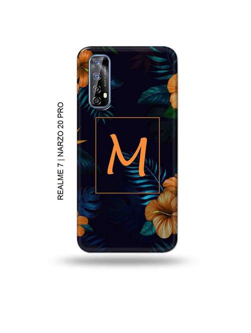 tweakymod designer printed hard case | floral m back cover compatible with realme 7, realme narzo 20 pro, realme narzo 30 - 18981187 - Very Small Image - 1