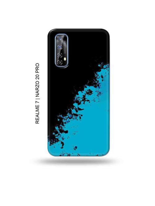 tweakymod designer printed hard case | blue black back cover compatible with realme 7, realme narzo 20 pro, realme narzo 30 - 18981227 - Very Small Image - 1