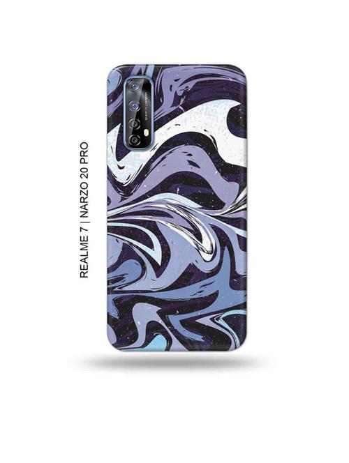 tweakymod designer printed hard case | messy blue back cover compatible with realme 7, realme narzo 20 pro, realme narzo 30 - 18981234 - Very Small Image - 1