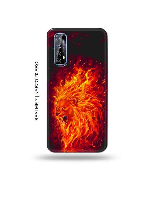 tweakymod designer printed hard case | firry lion back cover compatible with realme 7, realme narzo 20 pro, realme narzo 30 - 18981256 - Very Small Image - 1