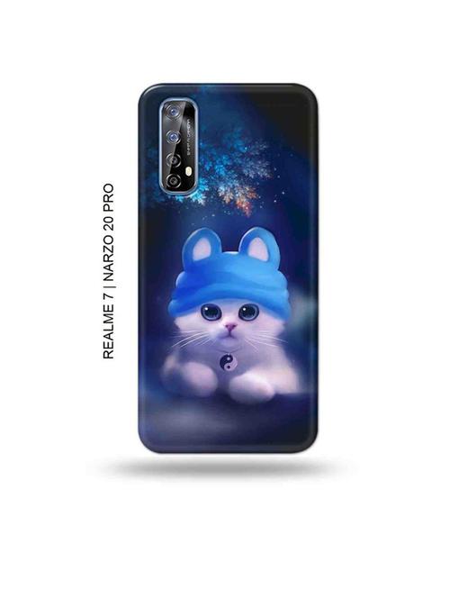 tweakymod designer printed hard case | cute cat back cover compatible with realme 7, realme narzo 20 pro, realme narzo 30 - 18981267 - Very Small Image - 1