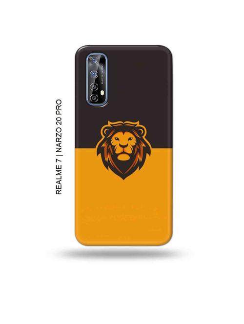 minimal lion back cover compatible with realme 7, realme narzo 20 pro, realme narzo 30 - 18981280 - Very Small Image - 1