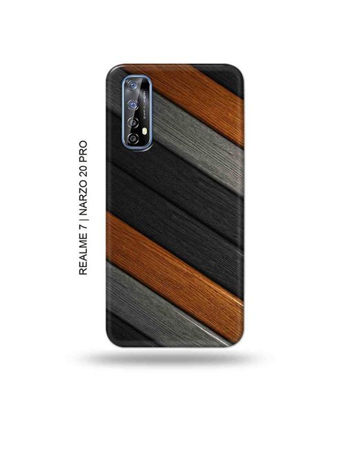 tweakymod designer printed hard case | wooden strips back cover compatible with realme 7, realme narzo 20 pro, realme narzo 30 - 18981291 - Very Small Image - 1
