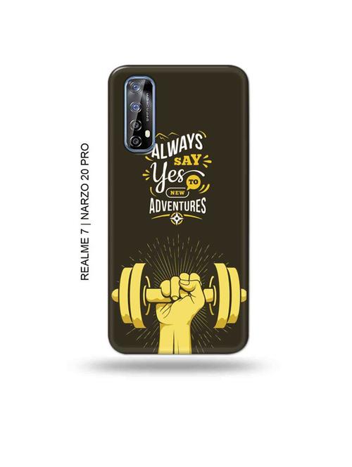 tweakymod designer printed hard case | always say yes back cover compatible with realme 7, realme narzo 20 pro, realme narzo 30 - 18981295 - Very Small Image - 1