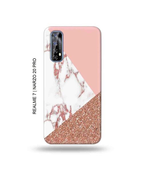 tweakymod designer printed hard case | glitter marble back cover compatible with realme 7, realme narzo 20 pro, realme narzo 30 - 18981304 - Very Small Image - 1