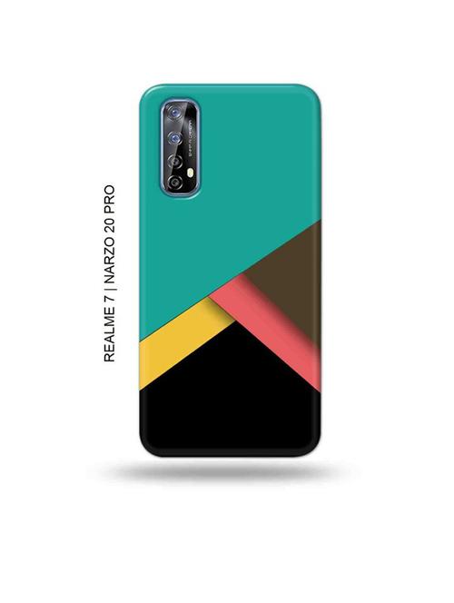 tweakymod designer printed hard case | blue strips back cover compatible with realme 7, realme narzo 20 pro, realme narzo 30 - 18981324 - Very Small Image - 1
