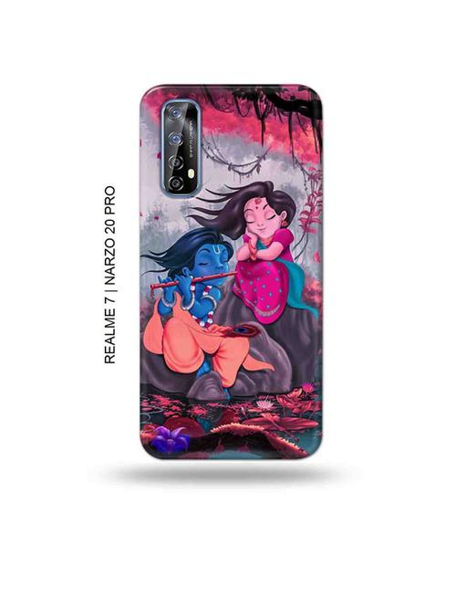radha krishna back cover compatible with realme 7, realme narzo 20 pro, realme narzo 30 - 18981330 - Very Small Image - 1