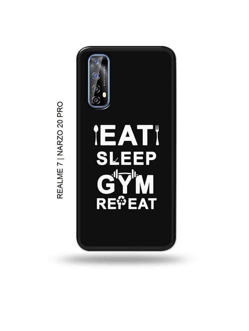 tweakymod designer printed hard case | gym workout back cover compatible with realme 7, realme narzo 20 pro, realme narzo 30 - 18981344 - Very Small Image - 1