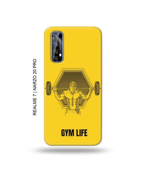 tweakymod designer printed hard case | gym life back cover compatible with realme 7, realme narzo 20 pro, realme narzo 30 - 18981345 - Very Small Image - 1