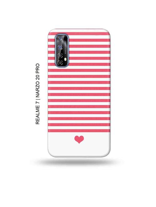 tweakymod designer printed hard case | pink strips back cover compatible with realme 7, realme narzo 20 pro, realme narzo 30 - 18981359 - Very Small Image - 1