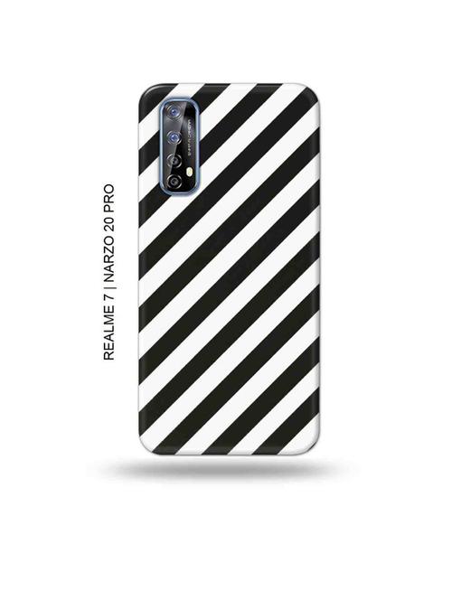 tweakymod designer printed hard case | white black back cover compatible with realme 7, realme narzo 20 pro, realme narzo 30 - 18981367 - Very Small Image - 1