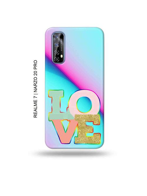 tweakymod designer printed hard case | love design back cover compatible with realme 7, realme narzo 20 pro, realme narzo 30 - 18981374 - Very Small Image - 1