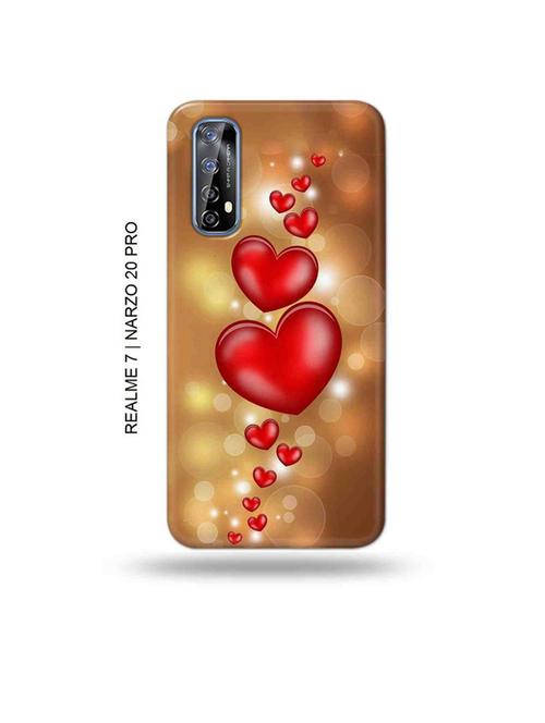 tweakymod designer printed hard case | love design back cover compatible with realme 7, realme narzo 20 pro, realme narzo 30 - 18981379 - Very Small Image - 1