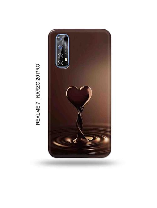 tweakymod designer printed hard case | chocolate heart back cover compatible with realme 7, realme narzo 20 pro, realme narzo 30 - 18981384 - Very Small Image - 1